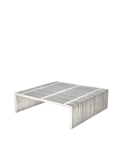 Cubo Parallel Coffee Table, Stainless Steel