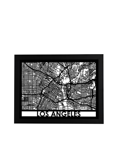 Cut Maps Los Angeles Framed 3-D Street Map