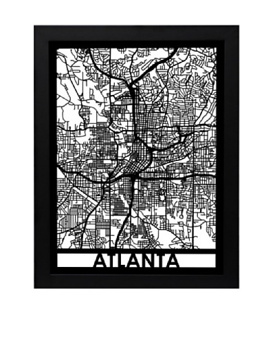 Cut Maps Atlanta Framed 3-D Street Map