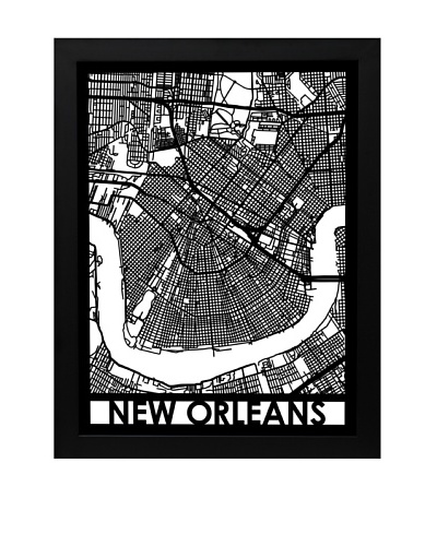 Cut Maps New Orleans Framed 3-D Street Map