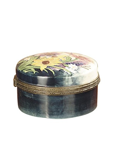 Dale Tiffany English Garden Jewelry Box, Cream Multi