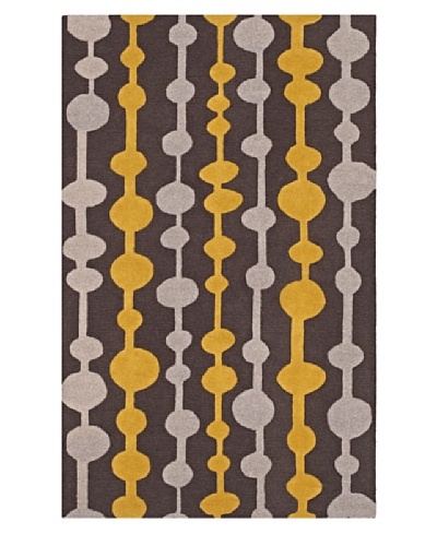 Dalyn Tones Geometric Wool Rug, Carbon [Carbon]
