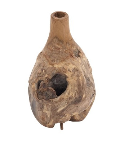 Teak Wood Bottle Vase