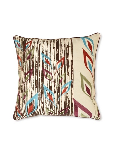 Design Accents Tribal Flower, Ivory, 20 x 20