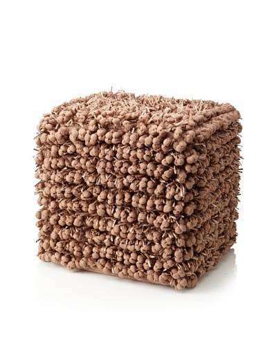 Design Accents Funberry Pouf, Rugby Tan, 18 x 18 x 18