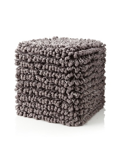 Design Accents Funberry Pouf, Grey, 18 x 18 x 18