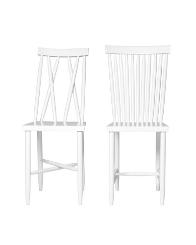Design House Stockholm One & Two Family Chair Duo, White