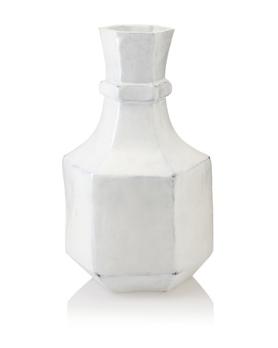 Diamond Reef Saratoga Antique-Finish Ceramic Vase [White]