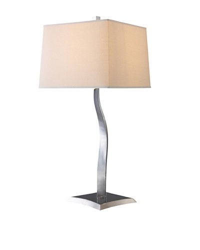 Dimond Lighting Yeadon Table Lamp, Chrome/Off-White