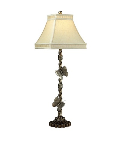 Wolcott Lake Table Lamp, Antiqued Silver Leaf