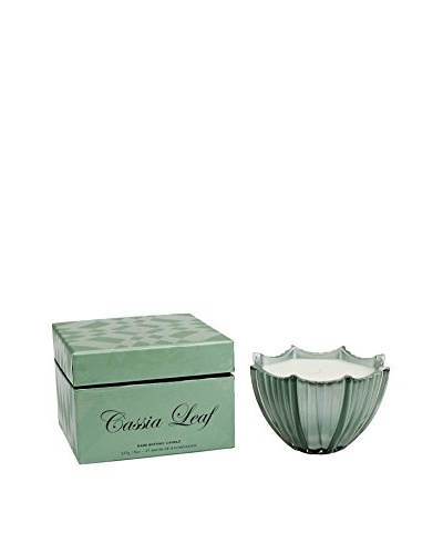 D.L. & Co. Ribbed Glass 8-Oz. Scallop Candle, Cassia Leaf