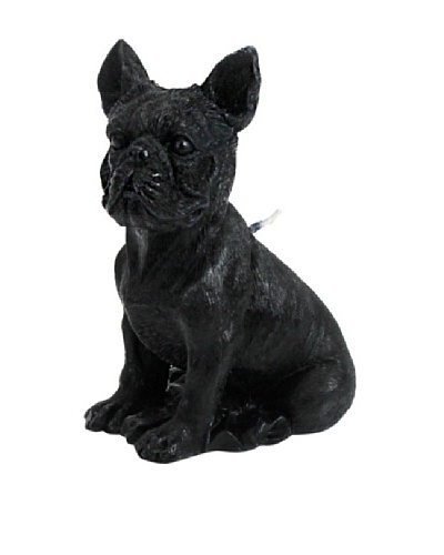 D.L. & Co. French Bulldog Candle, Black