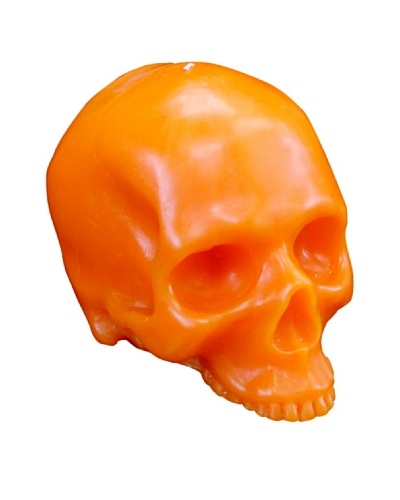 D.L. & Co. Skull Candle, Orange, Medium