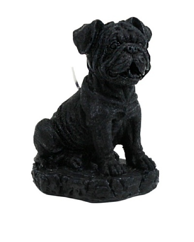 D.L. & Co. English Bulldog Candle, Black