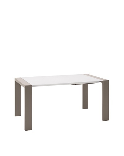 Domitalia Fashion Rectangular Table, Taupe/White