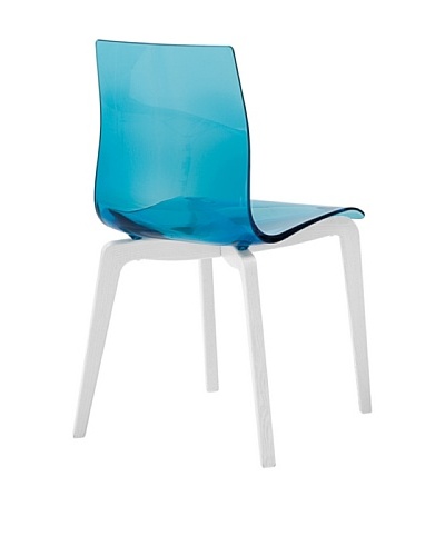 Domitalia Gel-L Chair, Transparent Blue/White