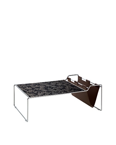 Domitalia Bijou Rectangular Coffee Table, Chrome/Black