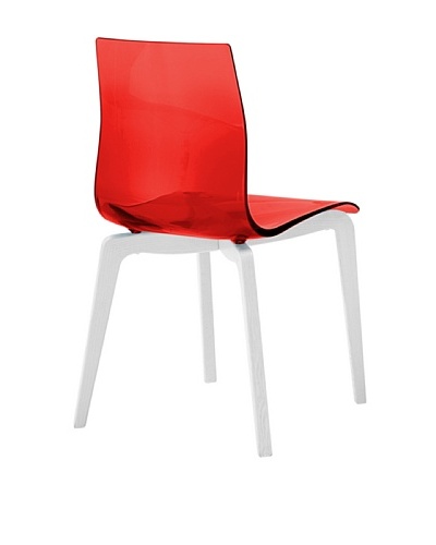 Domitalia Gel-L Chair, Transparent Red/White