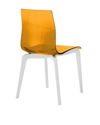 Domitalia Gel-L Chair, Transparent Orange/White