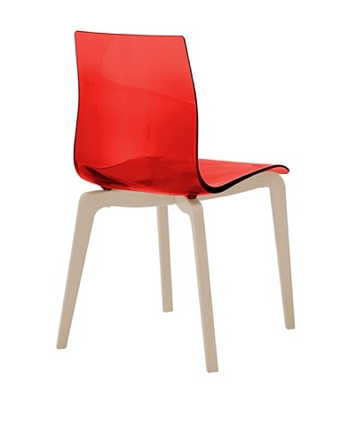Domitalia Gel-L Chair, Transparent Red/Ash White
