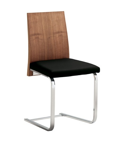 Domitalia Jeff Chair, Black/Walnut