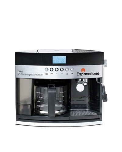 Espressione 3-in-1 Programmable Coffee and Espresso Maker, Silver