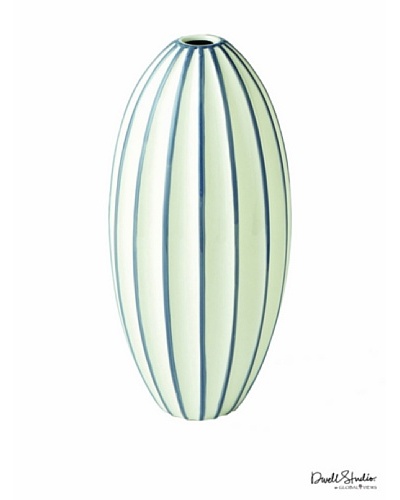 Dwell Studio by Global Views Ribbed Egg Vase, Grey/White