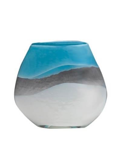 Dynasty Glass Capri Collection - Pillow Vase - Turquoise