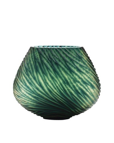 Dynasty Gallery Hand-Faceted Mouthblown Small Glass Vase