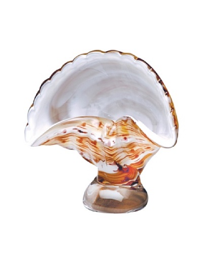Dynasty Gallery Mouth-Blown Glass Scallop Seashell