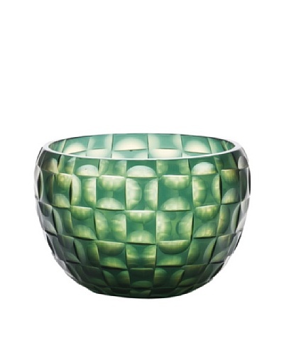 Dynasty Gallery Hand-Faceted Mouthblown Glass Bowl