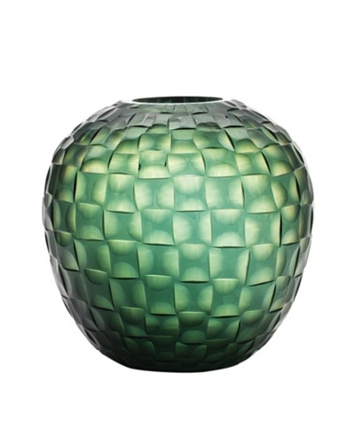Dynasty Gallery Hand-Faceted Mouthblown Large Glass Vase