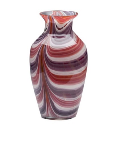 Dynasty Glass Viola Collection Classic Vase, Summer Coral