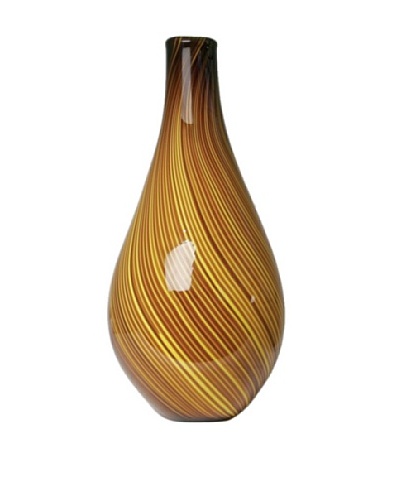 Dynasty Glass Roma Collection Vase, Yellow