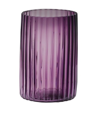 Dynasty Glass Viola Collection - Cylinder Groove Vase - Violet