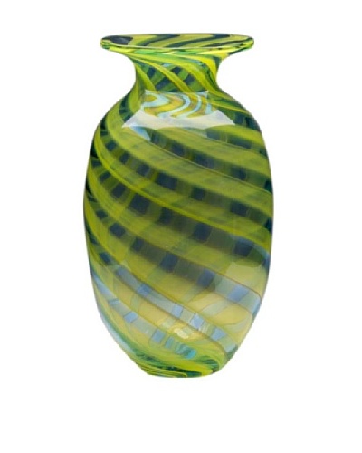 Dynasty Glass Firenze Collection Vase, Marina Blue