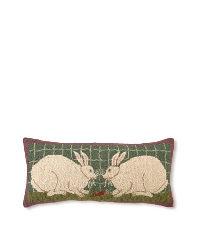 Warren Kimble Bunny Couple 12 x 26 Hook Pillow