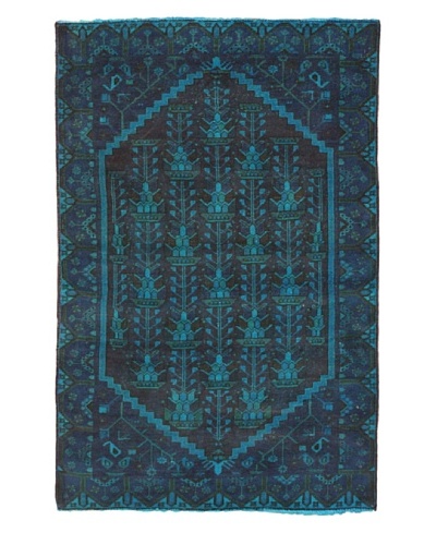 eCarpet Gallery Color Transition Rug, Blue/Burgundy, 4' 2 x 6' 7