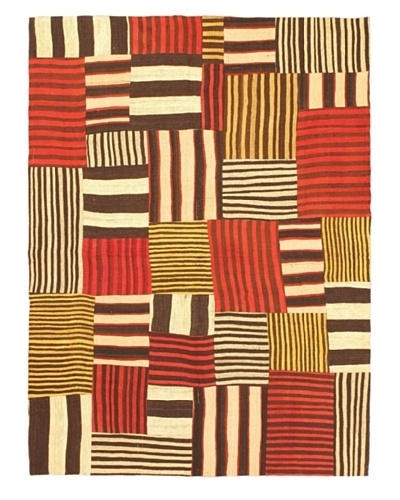 eCarpet Gallery Bohemian Kilim Rug, Cream/Red, 4' 1 x 6' 5