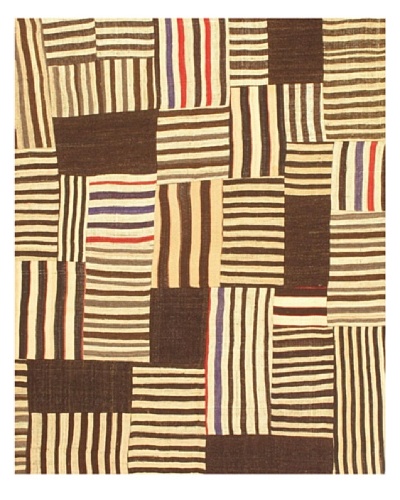 eCarpet Gallery Bohemian Kilim Rug, Cream/Dark Brown, 5' 2 x 6' 3