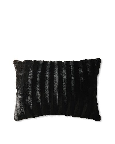 Faux Black Fur Pillow