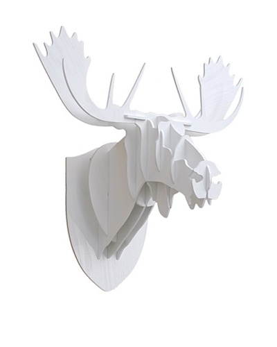 Eco Décor Laser-Cut Animal Trophy Reindeer Head, White