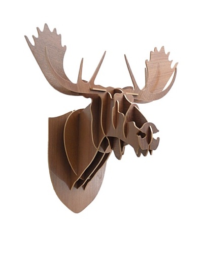 Eco Décor Laser-Cut Animal Trophy Reindeer Head- Oak