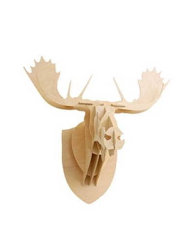 Eco Décor Laser-Cut Animal Trophy Reindeer Head, Maple