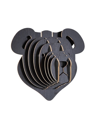 Eco Décor Laser-Cut Animal Trophy Teddy Bear Head, Black