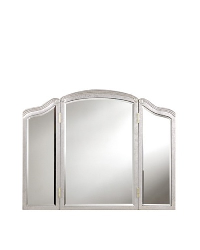 Camille 3-Fold Mirror Accented Wall Mirror, Silver Leaf