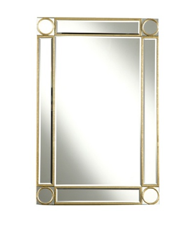 Audrey Mirror Accented Rectangular Mirror, Gold Leaf