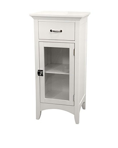 Elegant Home Fashions Madison Avenue Floor Cabinet with Door & Drawer, White