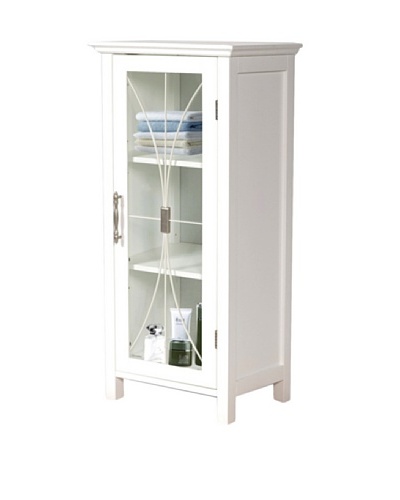 Elegant Home Fashions Delaney Floor Cabinet with Door, White