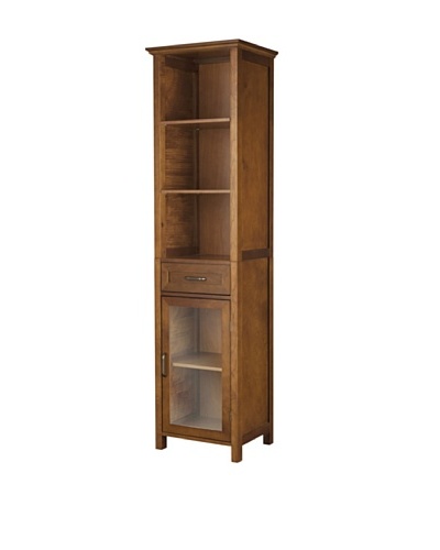 Elegant Home Fashions Avery 3-Shelf Linen Cabinet with Drawer